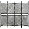 vidaXL Zaunelement Poly Rattan 2,4x2 m Anthrazit