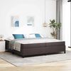 vidaXL Boxspringbett mit Matratze Dunkelbraun 200 x 200 cm Stoff