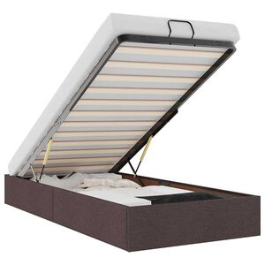 vidaXL Ottoman-Bett ohne Matratze Dunkelbraun 100x200 cm Stoff