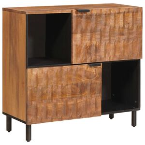 vidaXL Sideboard mit Speicher Akazienbraune Oberfl&auml;che 80 x 33 x 75 cm