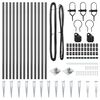 vidaXL Zaunpfosten 13 pcs Grau Stahl