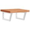 vidaXL Waschbeckenregal Wandmontage Stahl und Massivholz Buche