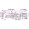 vidaXL Outdoor-Sofagarnitur mit Kissen 7 pcs Natur und Beige