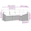 vidaXL Gartensofa-set mit Kissen 4 pcs Schwarz Poly-Rattan