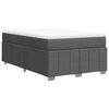 vidaXL Boxspringbett mit Matratze Dunkelgrau 120x190 cm Stoff