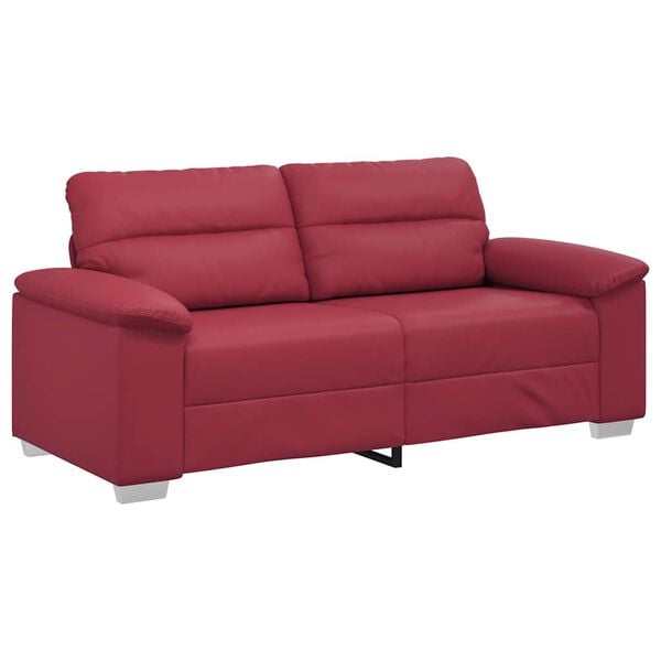 vidaXL 2-Sitzer-Sofa Weinrot 180x81x84 cm Kunstleder