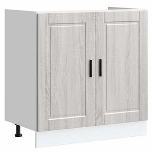 vidaXL Sp&uuml;lenunterschrank Porto Grau Sonoma 80x46x81,5cm Holzwerkstoff
