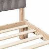 vidaXL Bettrahmen mit Kopfteil Taupe 140 x 200 cm Massives Kiefernholz