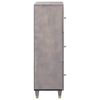 vidaXL Highboard Grau und Gold 40 x 33 x 110 cm Massivholz Mango