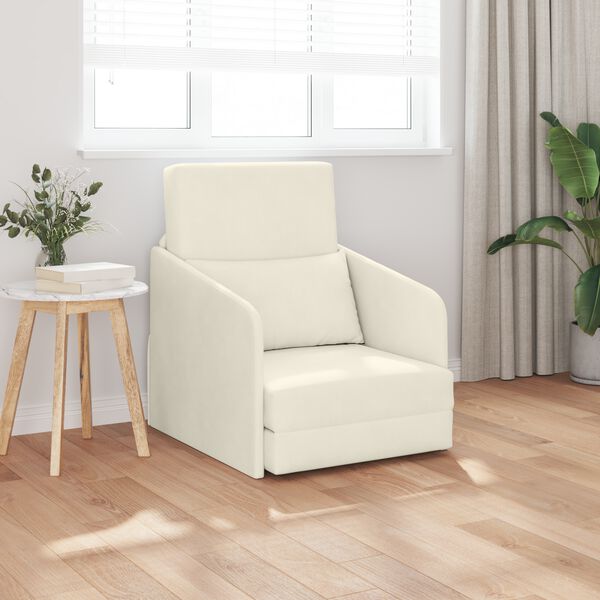 vidaXL Schlafsofa Creme 65 x 80 x 83 cm Samt