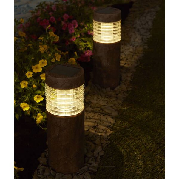 Luxform Intelligente Hybride LED-Garten-Solarleuchte Iowa Anthrazit