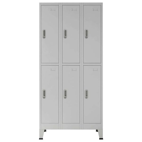 vidaXL Schlie&szlig;fachschrank Grau 45 x 90 x 180 cm