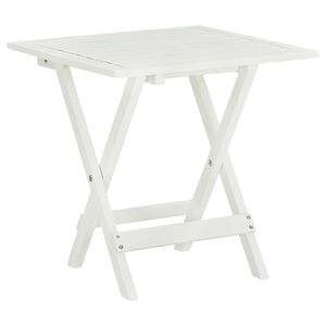 vidaXL Bistrotisch Wei&szlig; 46x46x47 cm Massivholz Akazie
