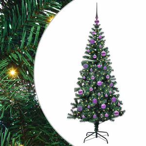 vidaXL K&uuml;nstlicher vorbeleuchteter Weihnachtsbaum Gr&uuml;n 150 cm