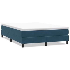 vidaXL Boxspringbett ohne Matratze Dunkelblau 160x220 cm Samt