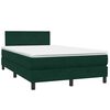 vidaXL Boxspringbett mit Matratze Dunkelgr&uuml;n 120x220 cm Samt