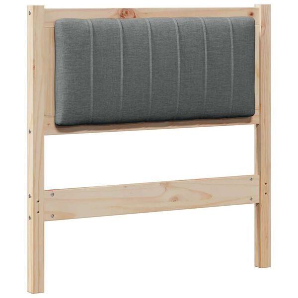 vidaXL Gepolstertes Kopfteil Braun 75 cm Massives Kiefernholz