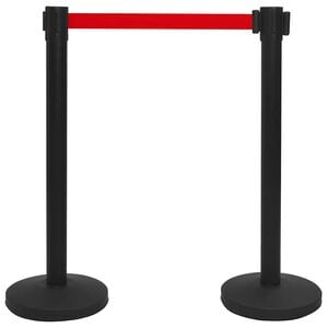 vidaXL Personenleitsystem Stahl Schwarz