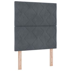 vidaXL LED Kopfteil Dunkelgrau 80 cm Samt