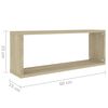 vidaXL Würfelregale 6 Stk. Sonoma-Eiche 60x15x23 cm Holzwerkstoff