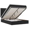 vidaXL Ottoman-Bett mit Matratze & LEDs Schwarz 140x190 cm Stoff