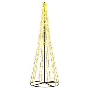 vidaXL LED-Weihnachtsbaum 285 cm 1550 LEDs Warmes Wei&szlig; Stahl Schwarz
