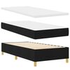 vidaXL Boxspringbett mit Matratze Schwarz 90 x 190 cm Stoff
