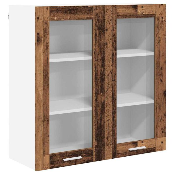 vidaXL H&auml;ngeschrank mit Speicher Altholz 80 x 31 x 80 cm Holzwerkstoff