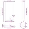 vidaXL Konsolentischbeine U-Form 2 Stk. Wei&szlig; 38x(72-73) cm Stahl