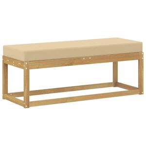 vidaXL Outdoor Hocker Bank Wei&szlig; 115 x 43 x 45 cm Massivholz Akazie