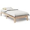 vidaXL Massivholzbett ohne Matratze 80x200 cm Kiefernholz