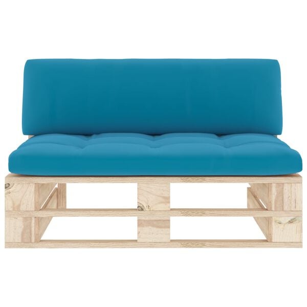 vidaXL Outdoor-Mittelsofa Paletten Impr&auml;gniertes Kiefernholz