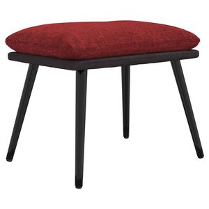 vidaXL Fu&szlig;hocker Weinrot 45x29,5x35 cm Stoff und Kunstleder