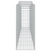 vidaXL Gabionen mit Hochbogen 15 Stk 400x50x120/140cm Verzinktes Eisen