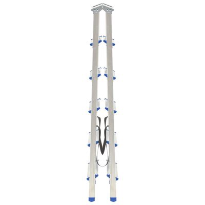 vidaXL Doppelseitige Trittleiter Aluminium 6 Stufen 136 cm