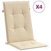 vidaXL Gartenstuhlauflagen f&uuml;r Hochlehner 4Stk. Beige 120x50x3cm Stoff