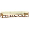 vidaXL Outdoor-Sofagarnitur 6 stk. Natur und Creme