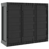 vidaXL Gartenschrank Grau und Schwarz 97x37x85 cm PP
