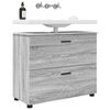 vidaXL Badezimmerschrank mit Speicher Graues Sonoma 76,5 x 35 x 64 cm