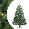 vidaXL K&uuml;nstlicher klappbarer Weihnachtsbaum mit 150 LEDs Gr&uuml;n 150 cm