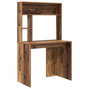 vidaXL Schreibtisch mit Regal Altholz 91 x 50 x 149 cm Holzwerkstoff