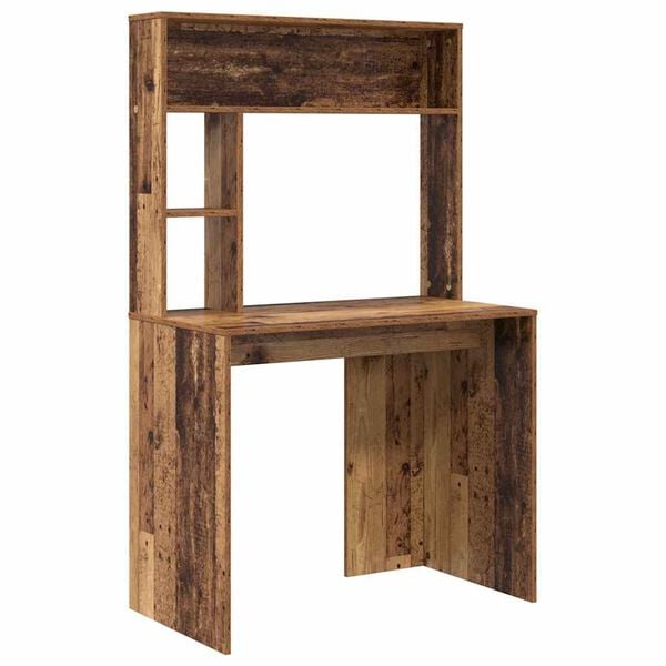 vidaXL Schreibtisch mit Regal Altholz 91 x 50 x 149 cm Holzwerkstoff