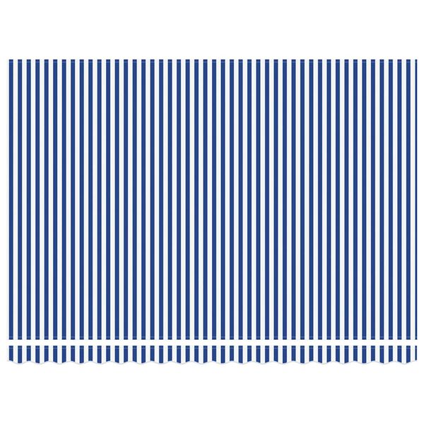 vidaXL Markise Einziehbar Blau und Wei&szlig; 4x3 m Stoff und Aluminium