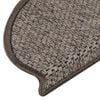 vidaXL Treppenmatten Selbstklebend Sisal 15 Stk. 65x21x4 cm Grau-Beige