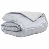 vidaXL Sommerdecke Silber 200 x 240 cm Satin und Mikrofaser