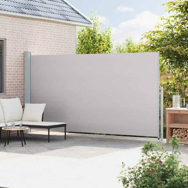 vidaXL Seitenmarkise Ausziehbar 200x500 cm Grau