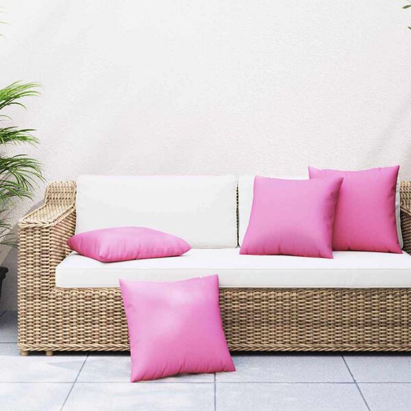 vidaXL Streupillows Uni 4 pcs Rosa 60 x 60 cm Polyesterstoff