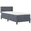vidaXL Boxspringbett mit Matratze Dunkelgrau 200 x 80 cm Polyester
