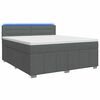 vidaXL Boxspringbett mit Matratze Dunkelgrau 140 x 200 cm Stoff