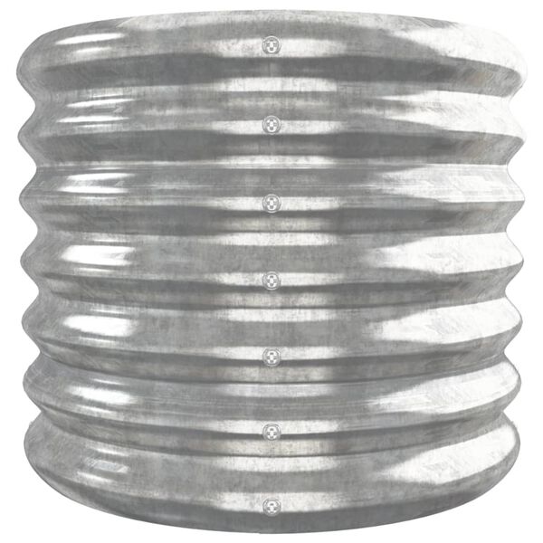 vidaXL Hochbeet Verzinkter Stahl 332x40x36 cm Silbern